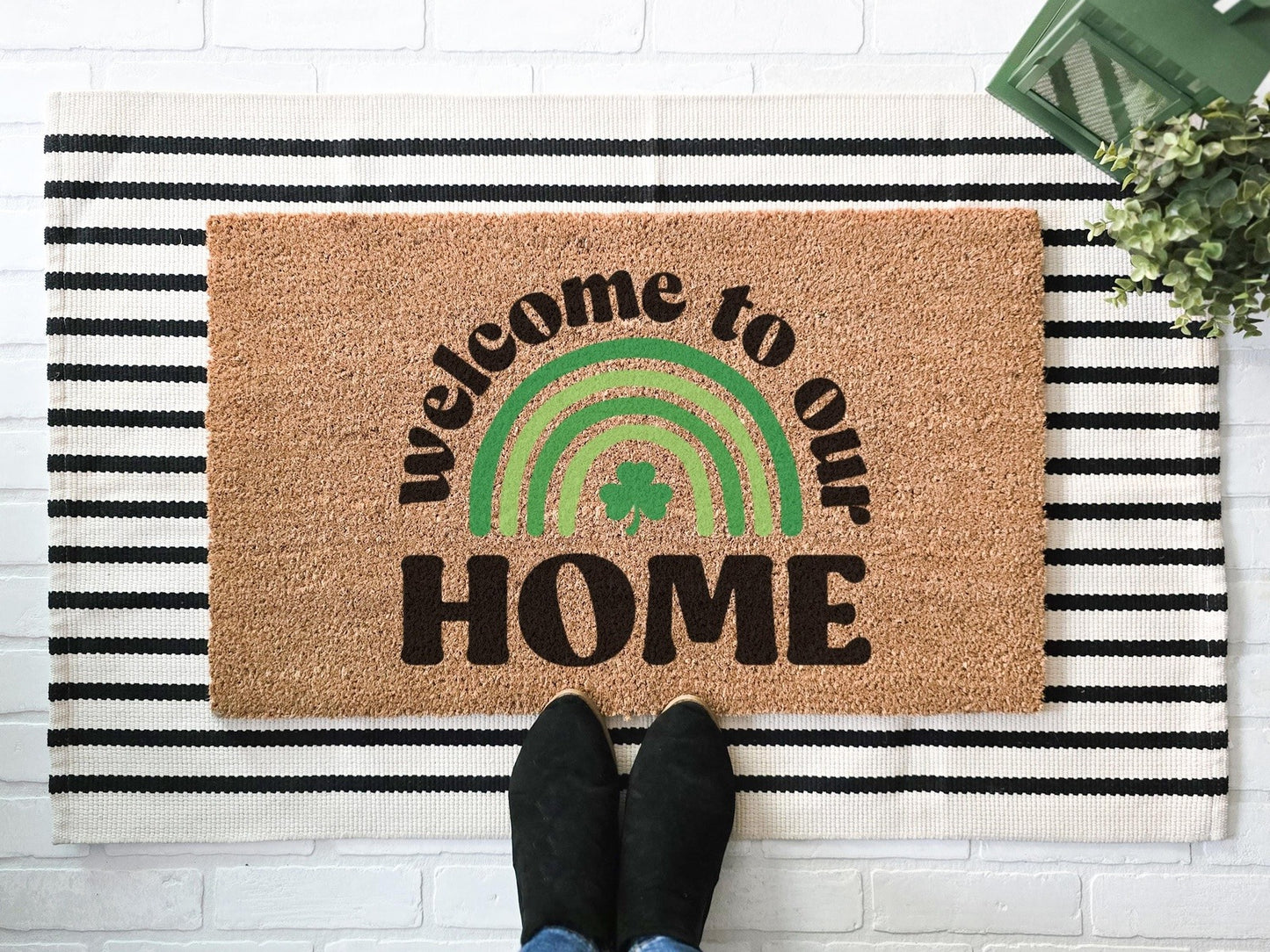 Welcome to our Home St. Patrick's Day Doormat