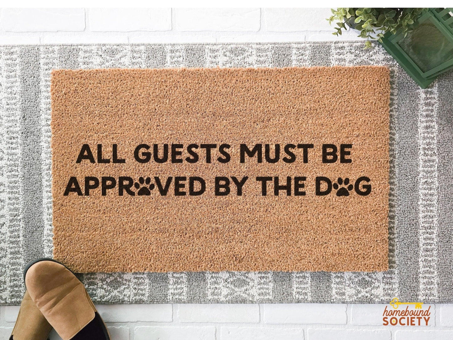 All Guests Must Be Approved By The Dog Funny Pet Owner Doormat, Front Door Welcome Mat, Gift for Pet Parent, Dog Mom Gift, Outdoor Entry Rug