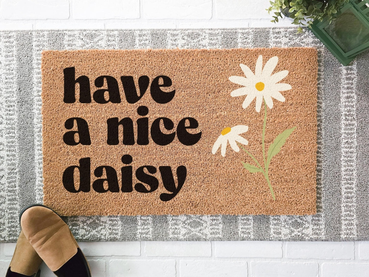 Have a Nice Daisy Doormat