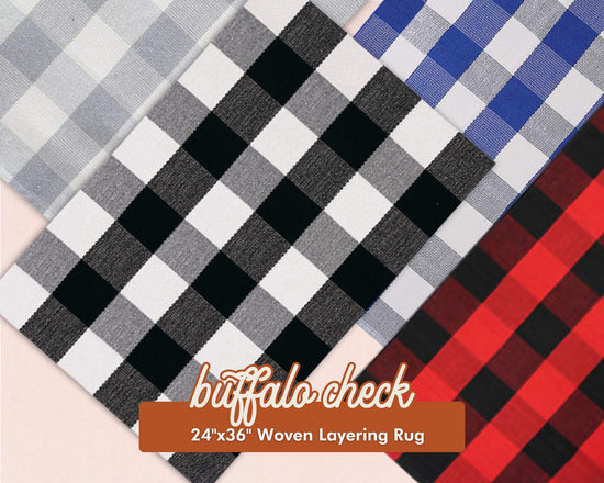 Buffalo Check Woven Layering Rug