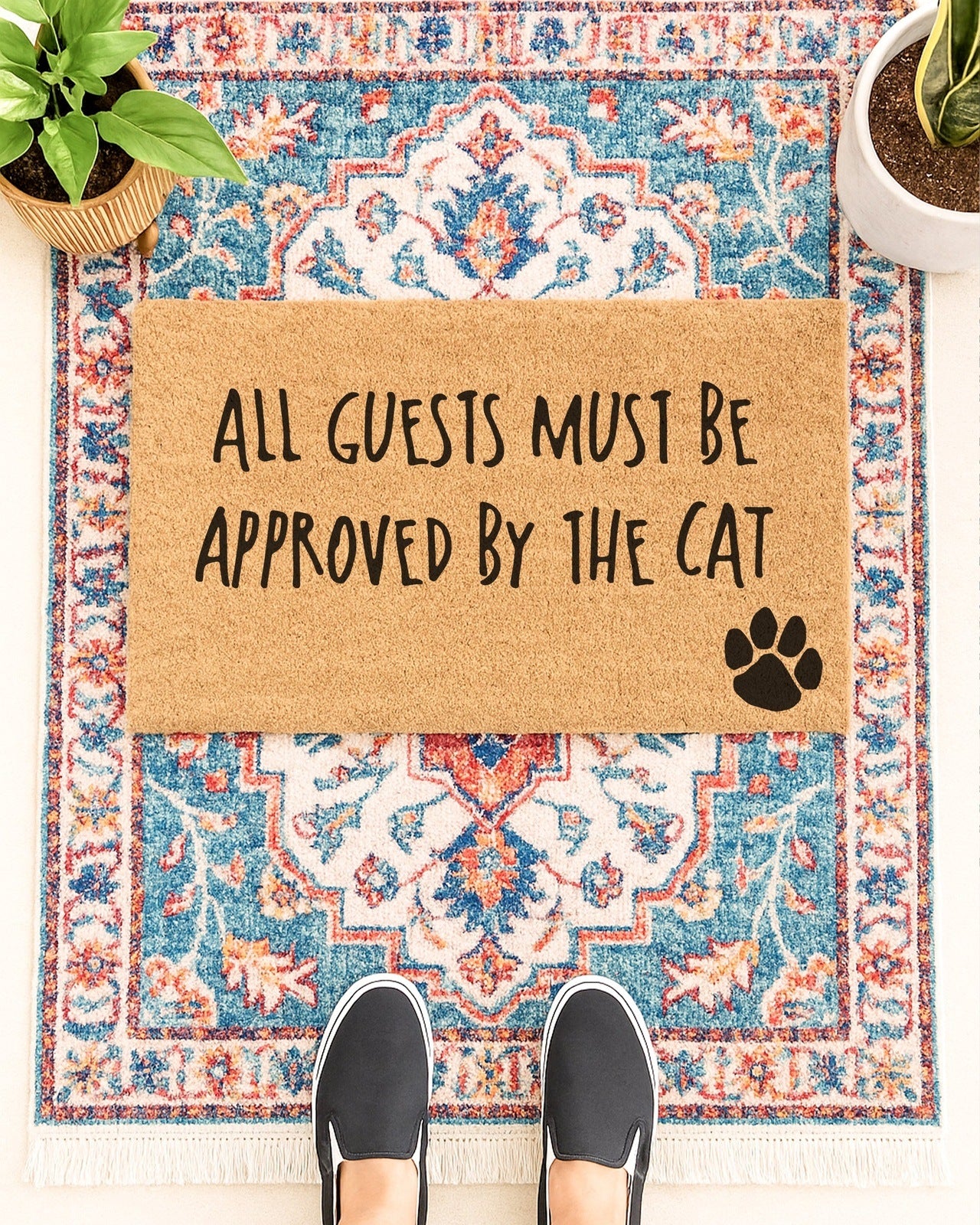 All Guests Must Be Approved by the Cat Doormat