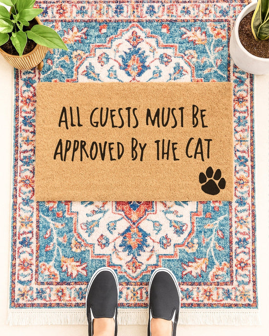 All Guests Must Be Approved by the Cat Doormat