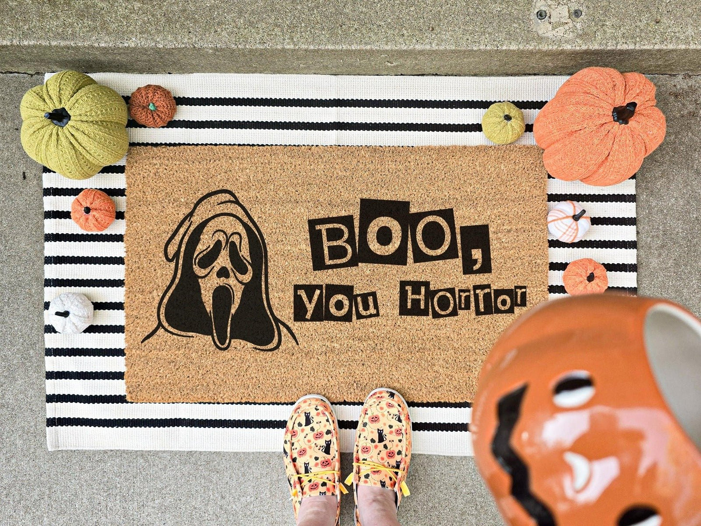 Boo You Horror Ghostface Halloween Doormat - Homebound Society