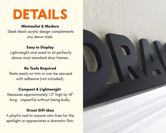 Dramatic Exit Door Topper Sign