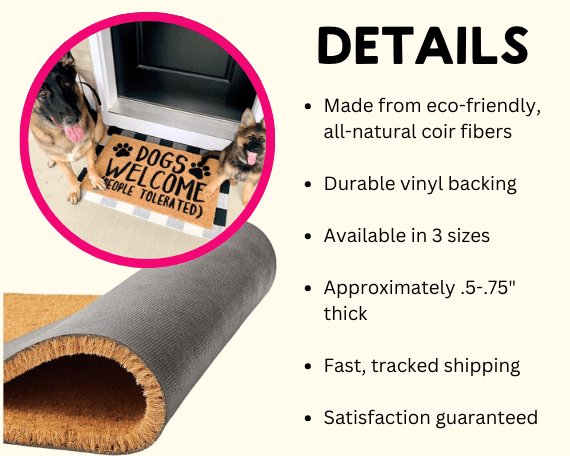 Modern Circle Address Custom Doormat