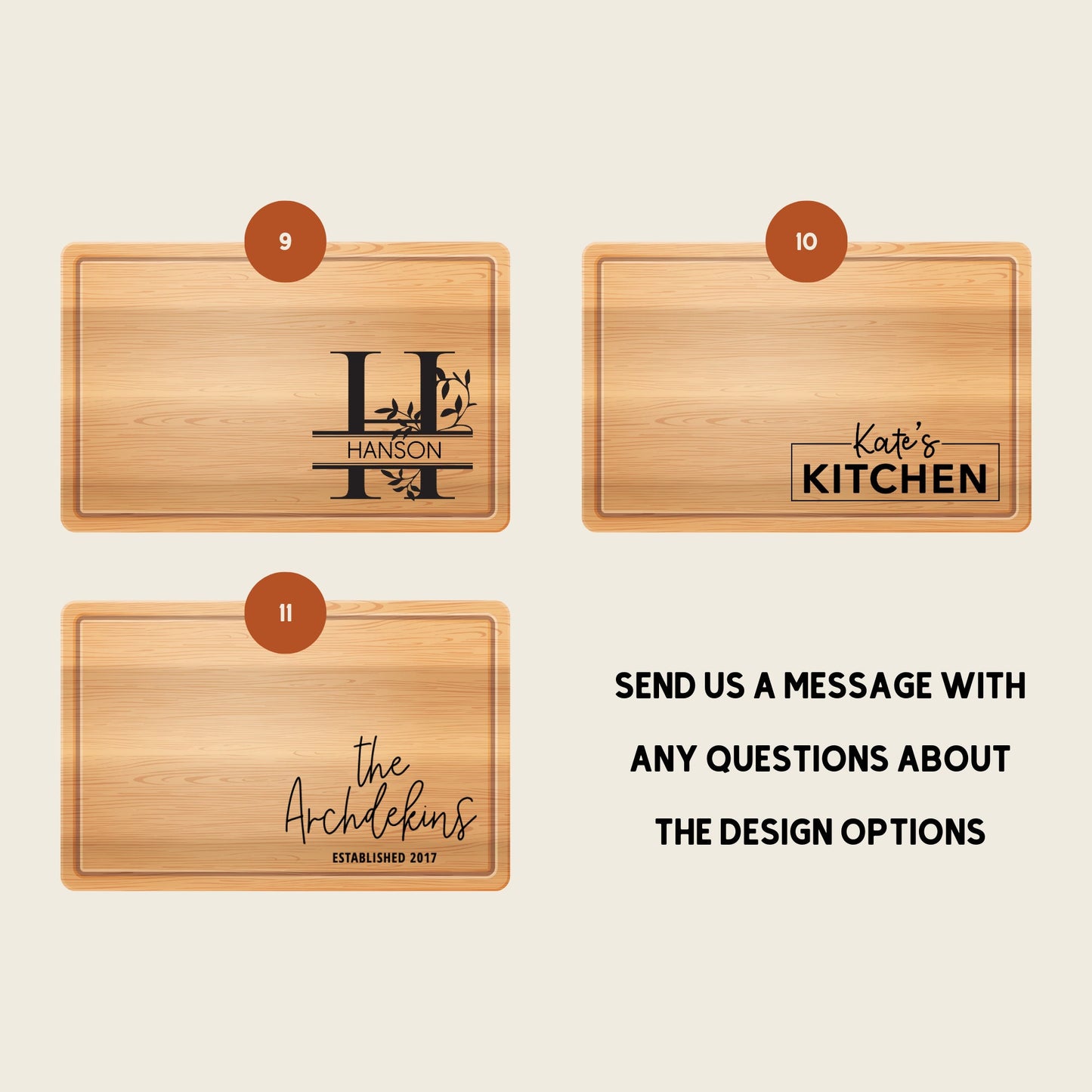 Personalized Couples Names Engraved Bamboo Cutting Board