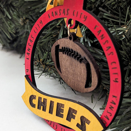 Kansas City Chiefs Football Christmas Ornament