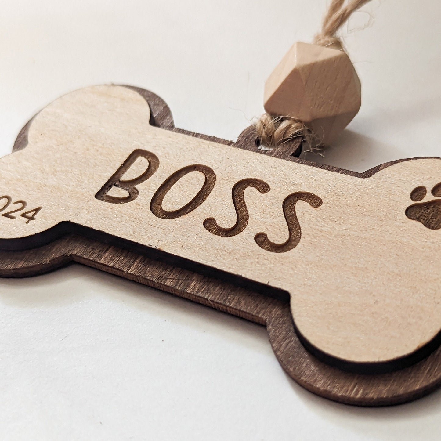 Personalized Dog Bone Holiday Ornament