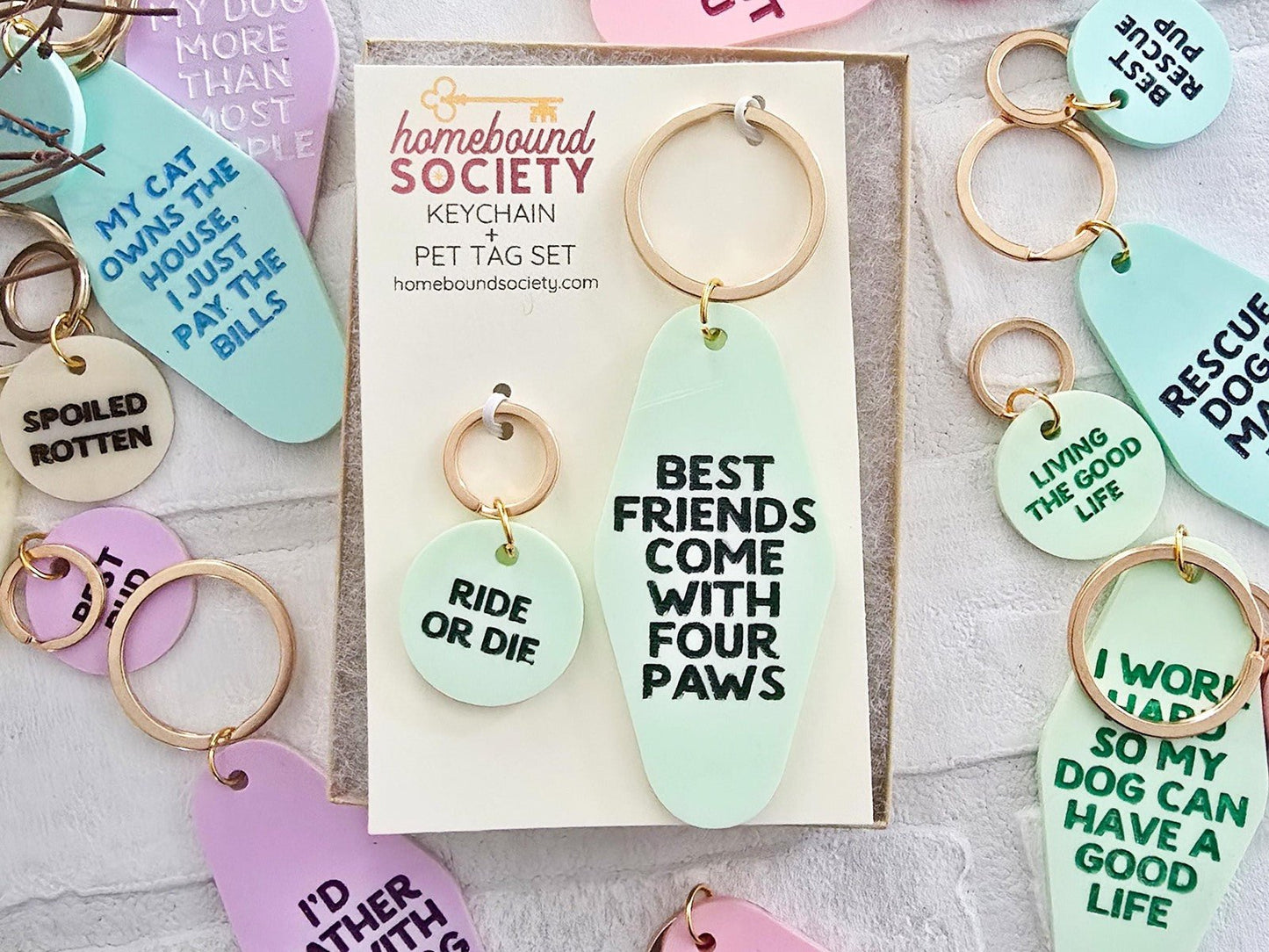 Keychain and Pet Tag Set - Homebound Society