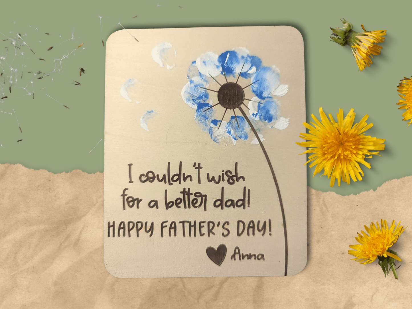Personalized DIY Father's Day Magnet - Dandelion - Homebound Society
