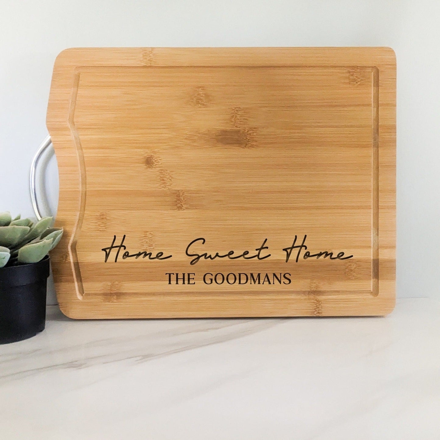 Personalized Home Sweet Home Engraved Bamboo Cutting Board - Homebound Society