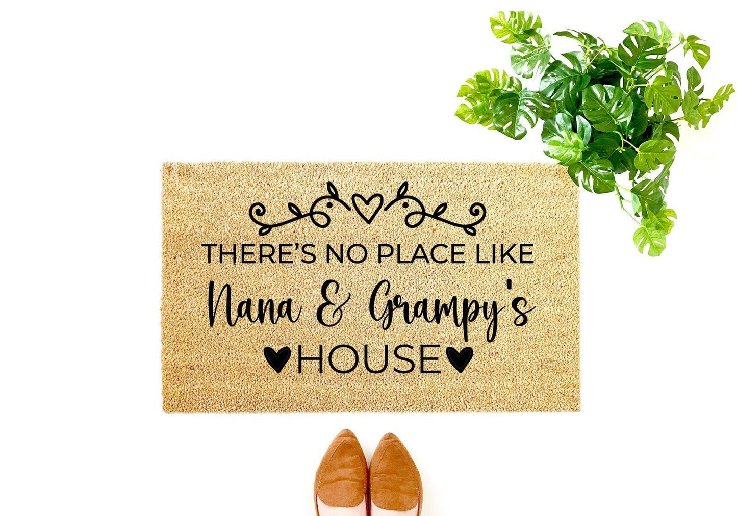 There's No Place Like Grandma and Grandpa's House Personalized Grandparent Doormat - Homebound Society