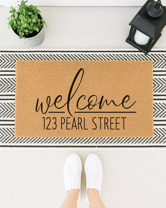 Custom Address Welcome Doormat