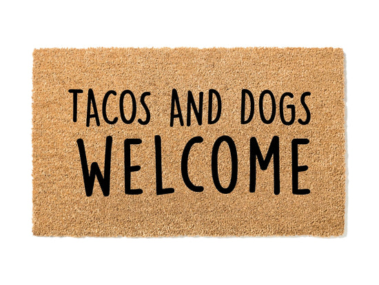Tacos and Dogs Welcome Doormat