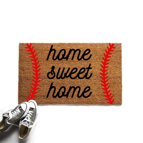 Home Sweet Home Baseball Doormat