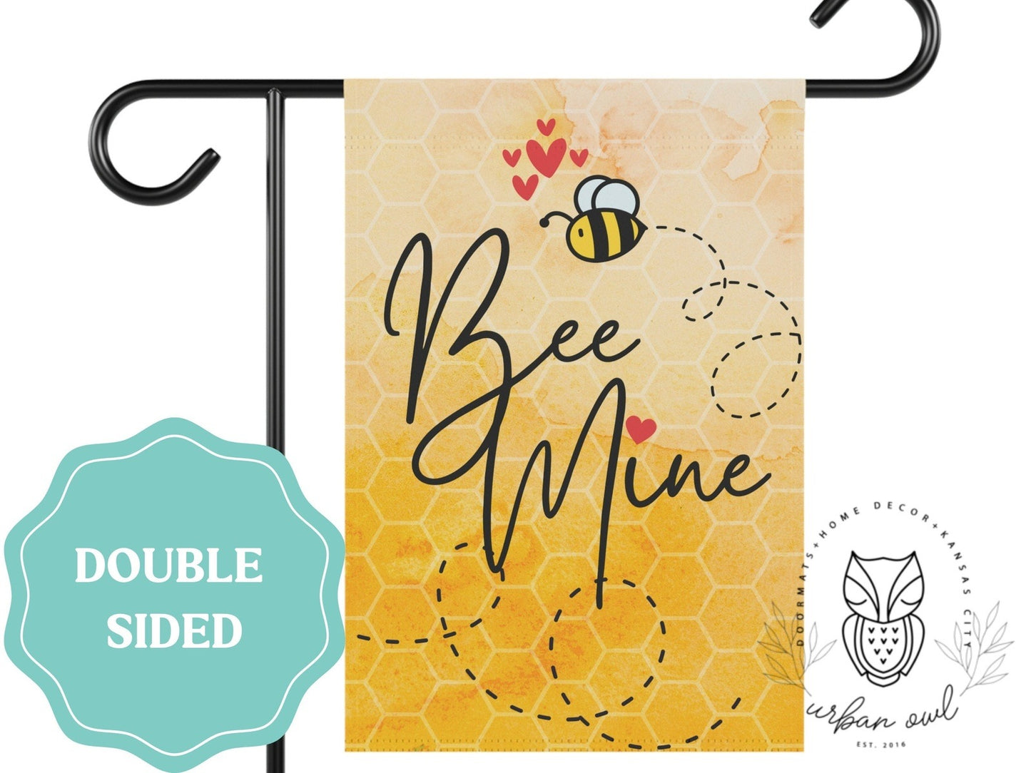 Bee Mine Valentine's Day Garden Flag