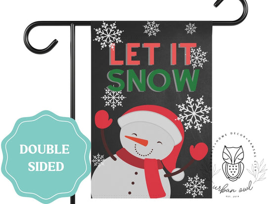 Let it Snow Snowman Garden Flag