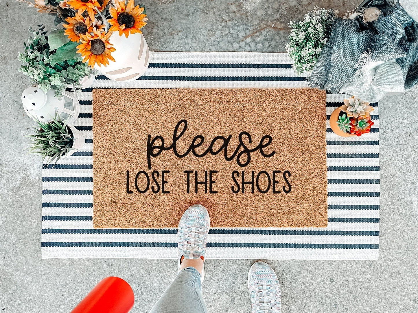 Please Lose the Shoes Doormat, No Shoes Welcome Mat, Please Remove Your Shoes Door Mat, Funny Front Door Mat, Housewarming Gift