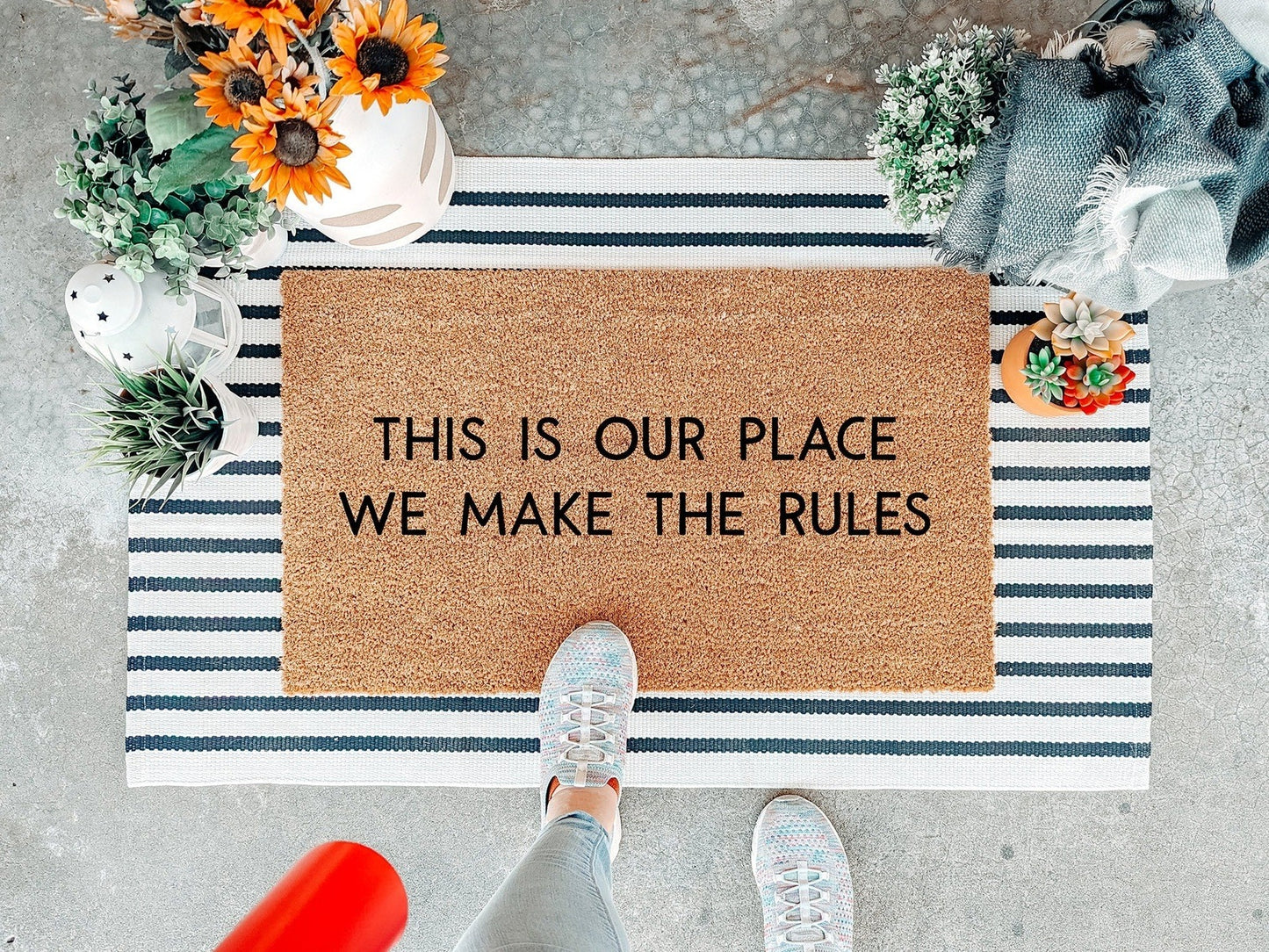 This is Our Place We Make the Rules Taylor Swift Doormat, Welcome Mat, Custom Door Mat, Front Door Mat, Taylor Swift Doormat