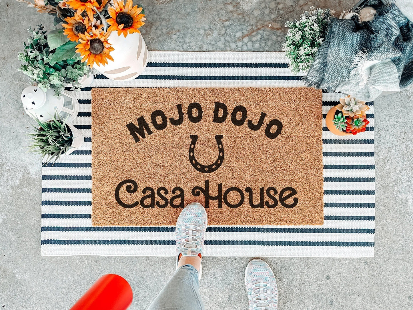 Mojo Dojo Casa House Doormat, Funny Welcome Mat, Custom Door Mat, Housewarming Gift, Front Door Mat, Outdoor Rug, Movie Quote Doormat