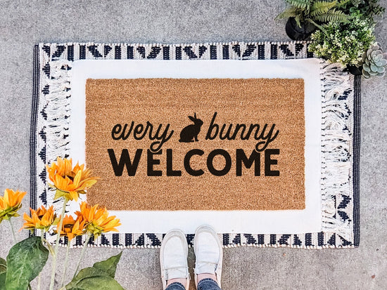 Every Bunny Welcome Easter Doormat