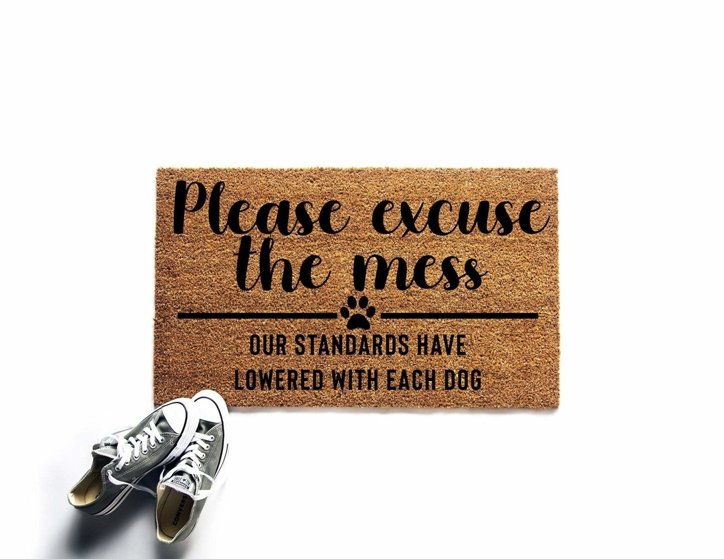 Please Excuse the Mess Funny Dog Doormat