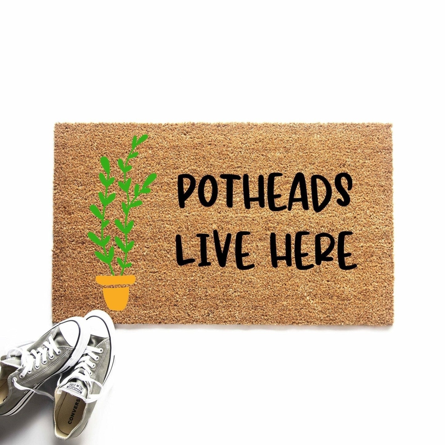 living with a pothead Potheads Live Here Doormat – Homebound Society